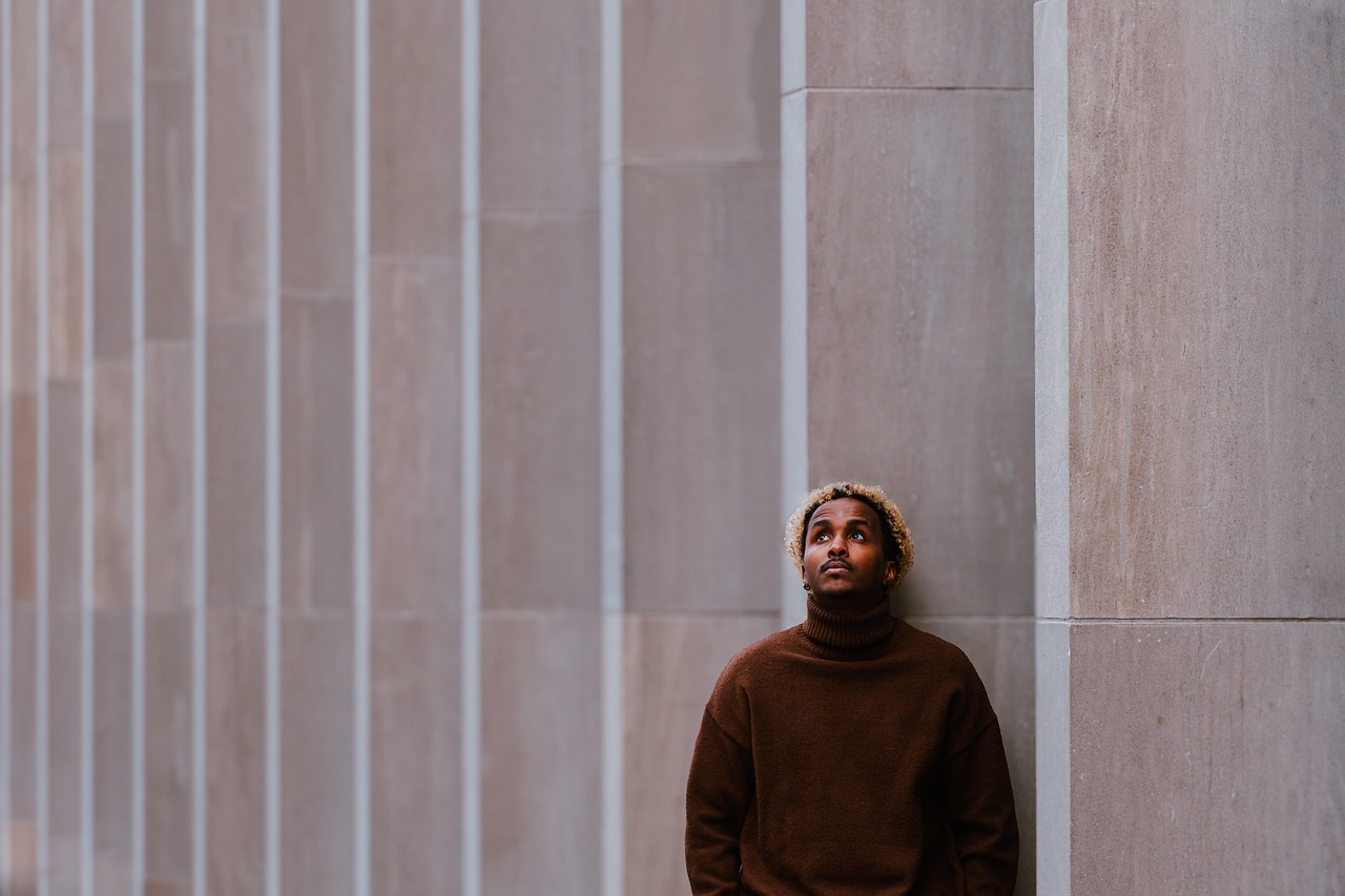 man, portrait, wall, outdoors, person, guy, human, face, fashion, body, adult, expression, handsome, attractive, lifestyle, model, pose